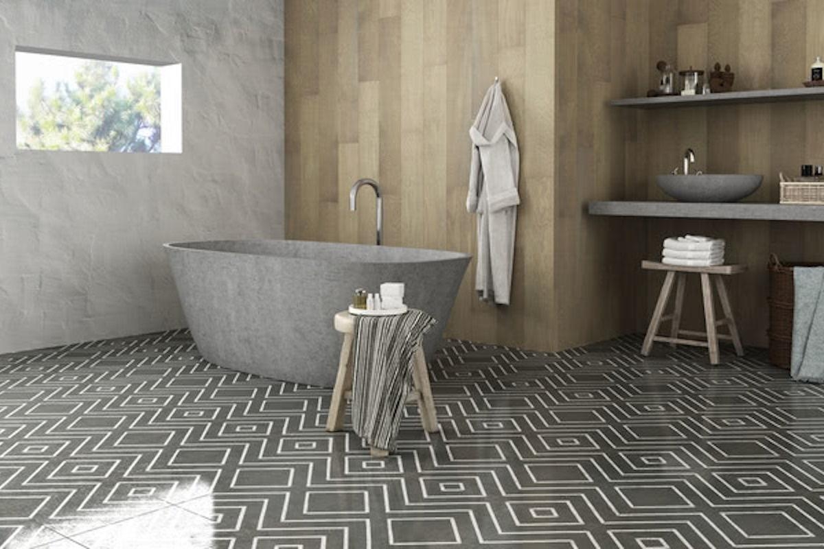 Autour d'un carrelage : jouer avec les formats, les textures et les épaisseurs. Autour d'un carrelage : jouer avec les formats, les textures et les épaisseurs.